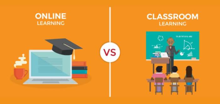 Traditional education online vs learning ppt